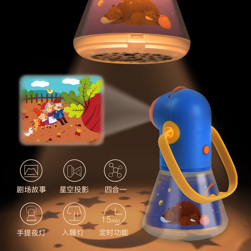 Kids Night Light Projector - Multifunction Story Lamp for Early Education - Minihomy