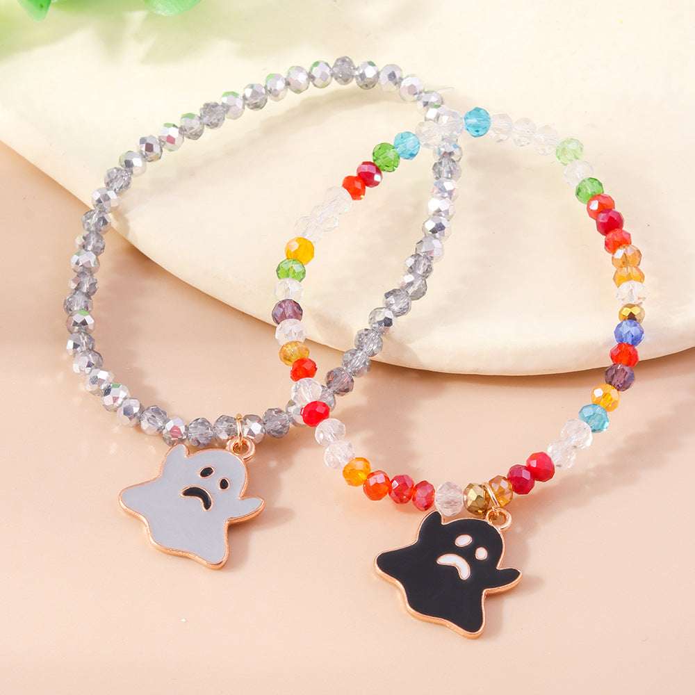 Halloween Ghost Beaded Bracelet Set - Creative Ornament - Minihomy