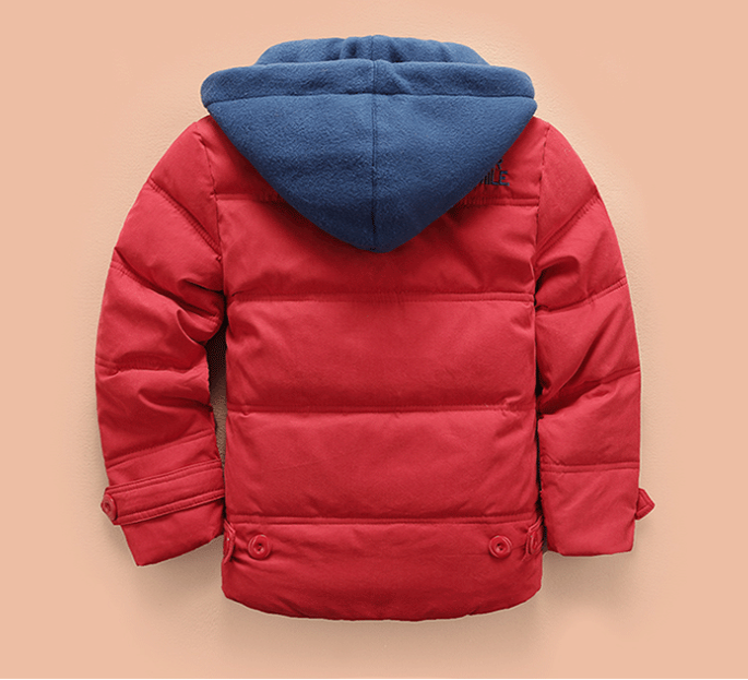 Winter Kids Outerwear Boys Casual Warm Hooded Jacket For Boys