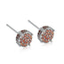 Four-claw Round Zircon Micro-inlaid Full Diamond Starry Earrings - Minihomy