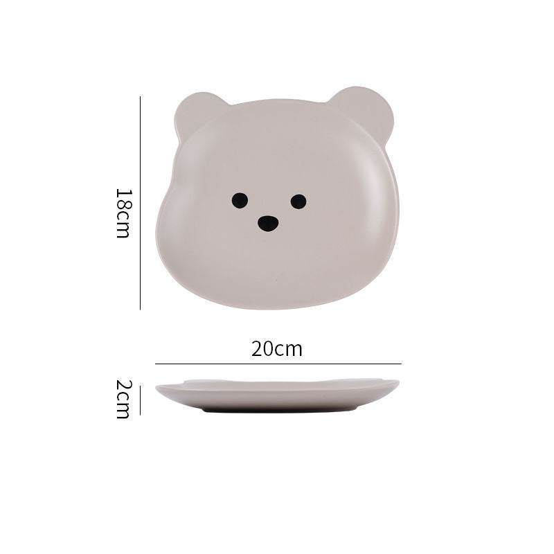 Home Cartoon Cute Bear-shaped Dinner Plate - Minihomy