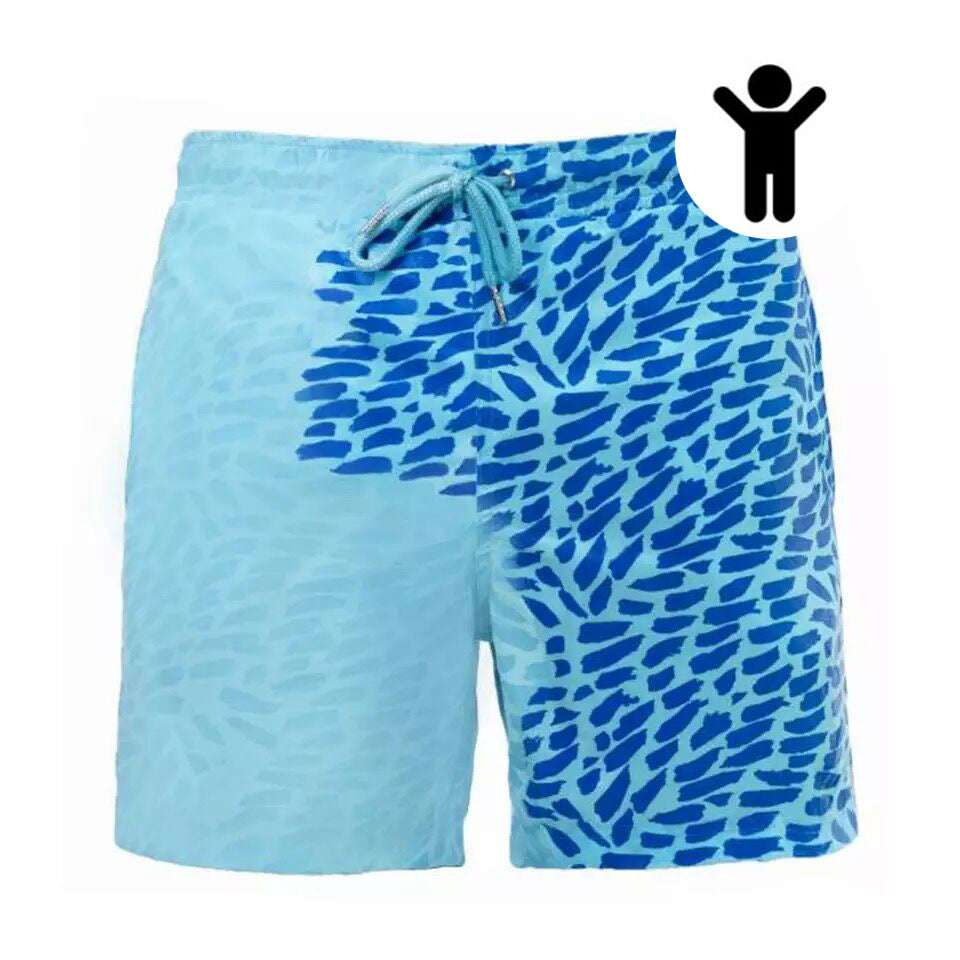 Magical Change Color Beach Shorts Summer Men Swimming Trunks Swimwear Swimsuit - Minihomy