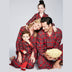 Parent Child Suit Red Plaid Print - Minihomy