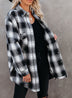 Plaid Shirt Women Spring Mid-length Loose Blouse Turndown Collar Shirt Clothing - Minihomy