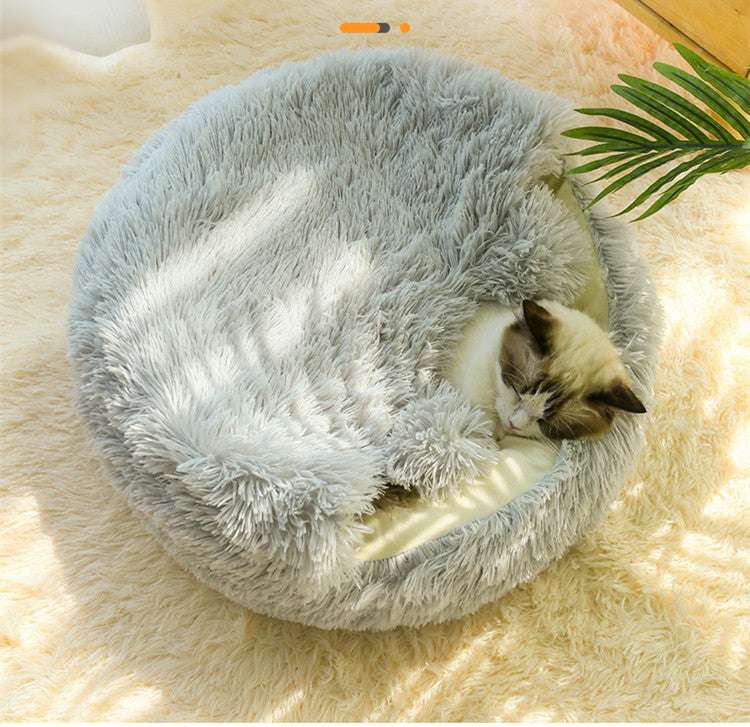 Cat Litter Four Seasons Universal Winter Warmth Semi-closed Kitten Net Red Pet - Minihomy