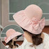 Large Brim Sun Hat with Bow - UV Protection, Summer Fisherman Hat for Women - Minihomy