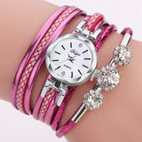 Bracelet watch crystal clock quartz watch - Minihomy