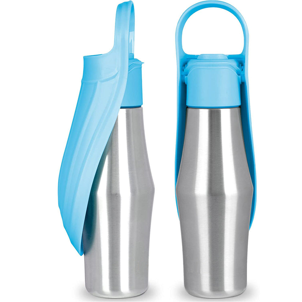 Portable Pet Dog Water Bottle with Soft Silicone Leaf Design - Minihomy