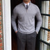 Men's Stand-up Collar Zipper Knit Long-sleeved Sweater - Minihomy