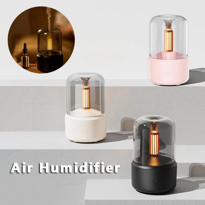 Atmosphere Light Humidifier - Candlelight Aroma Diffuser with LED Night Light - Minihomy