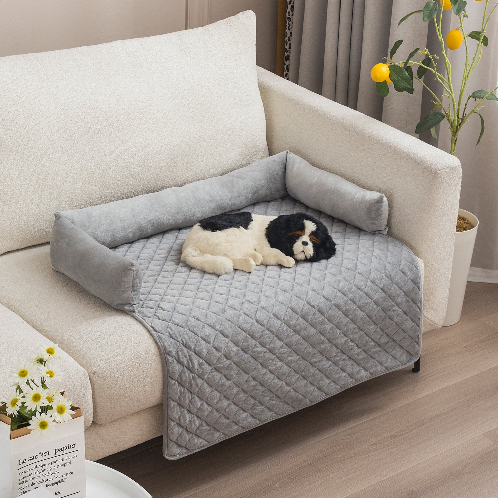 Warm and Cozy Pet Sofa Bed for Large Dogs - Furniture Protector and Cushion