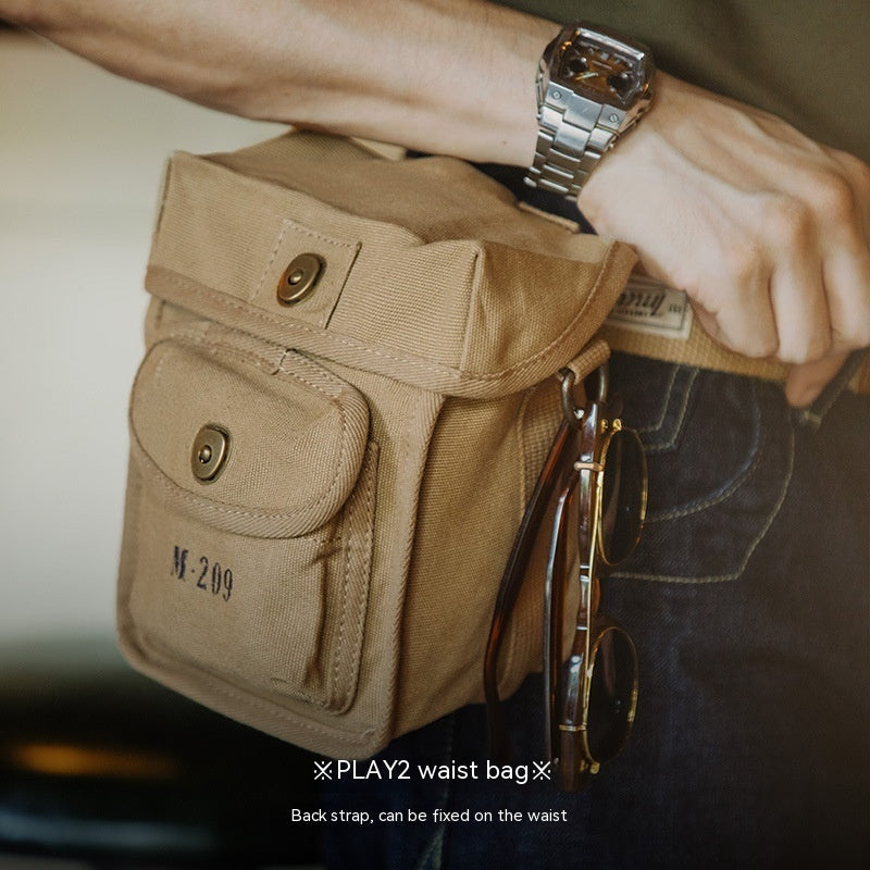 Fashion Retro Square Waist Bag For Men - Minihomy