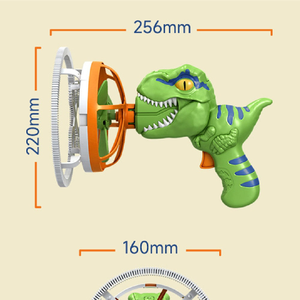 Dinosaur Bubble Machine Toy for Kids - Handheld Bubble Gun with Fan - Minihomy