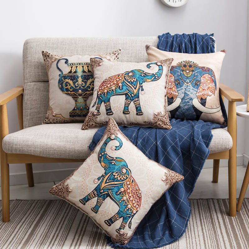 Elephant pillow cushion cover - Minihomy