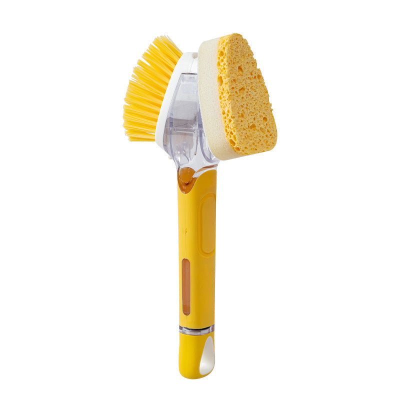 Kitchen Multi Functional Press Pot Brush Long Handle Cleaning Brush Slot Cleaner Brush Clean Window Slot Clean Tool - Minihomy