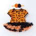 Halloween Pumpkin Short Sleeve Romper - Minihomy