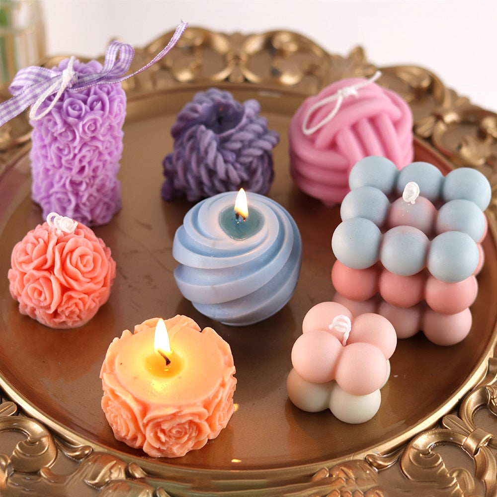 Non-stick Bubble Cube Candles Silicone Mold: Modern Style - Minihomy