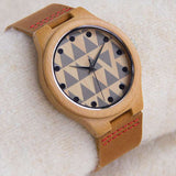 Casual Business Bamboo Leather Strap Watch - Minihomy