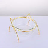 Glass Material Cat Glass Bowl Cat Bowl - Minihomy