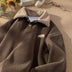 Men's Fleece-lined Thick Corduroy Polo Collar Sweater - Minihomy