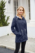 Long Sleeved Splashproof Mid Length Windbreaker For Women's Hooded Raincoat - Minihomy