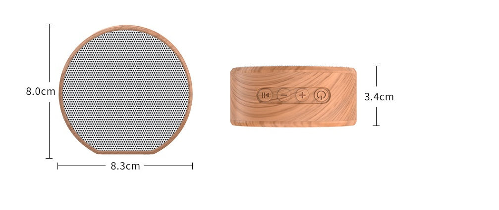 Mini Wood Bluetooth Speaker Portable Outdoor Wireless Support AUX TF - Minihomy