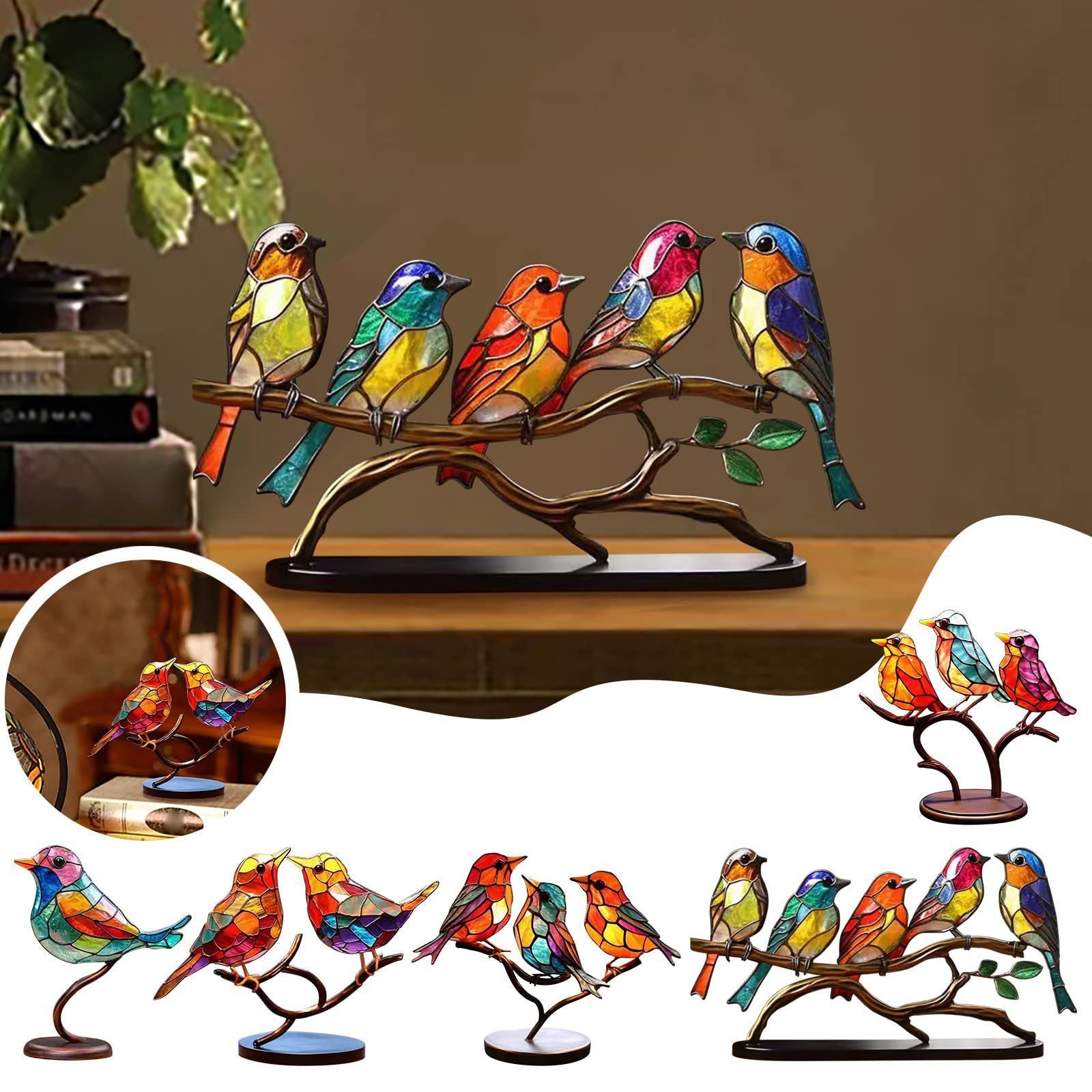 Bird Branch Desktop Ornaments - Home Decor for Bird Lovers