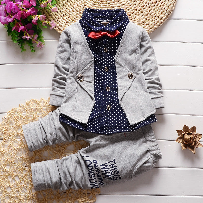 Children's Suit Bow tie Sweater Small Trousers - Minihomy