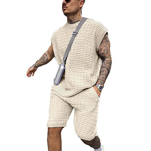 Men's Loose Trendy Short-sleeved Shirt Shorts Two-piece Suit - Minihomy