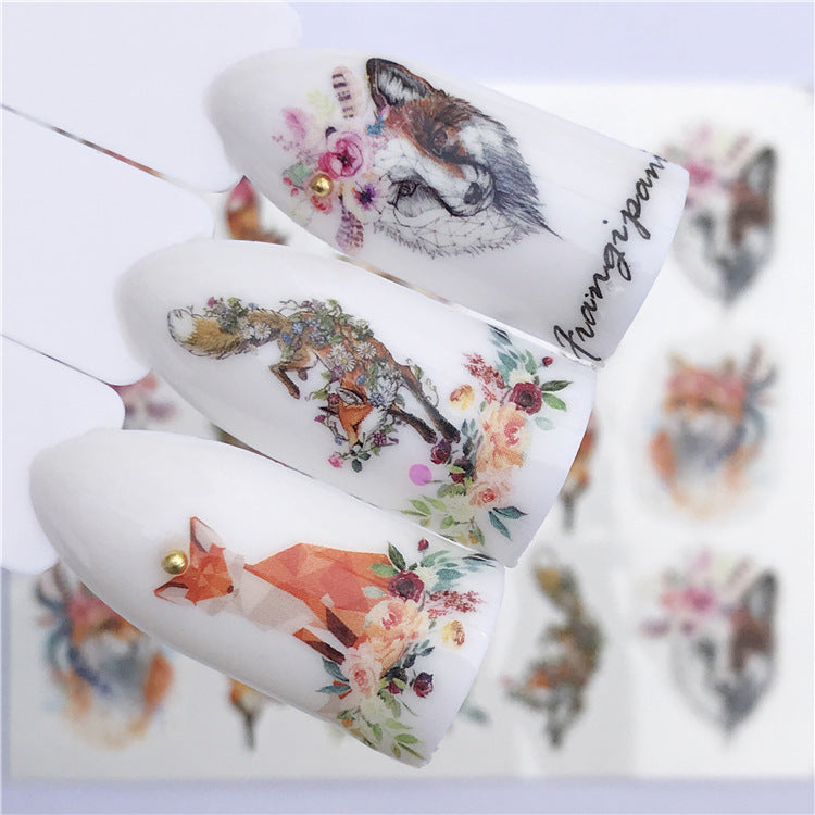 Nail Art Sticker Beautiful Cute Cat Elk Christmas - Minihomy