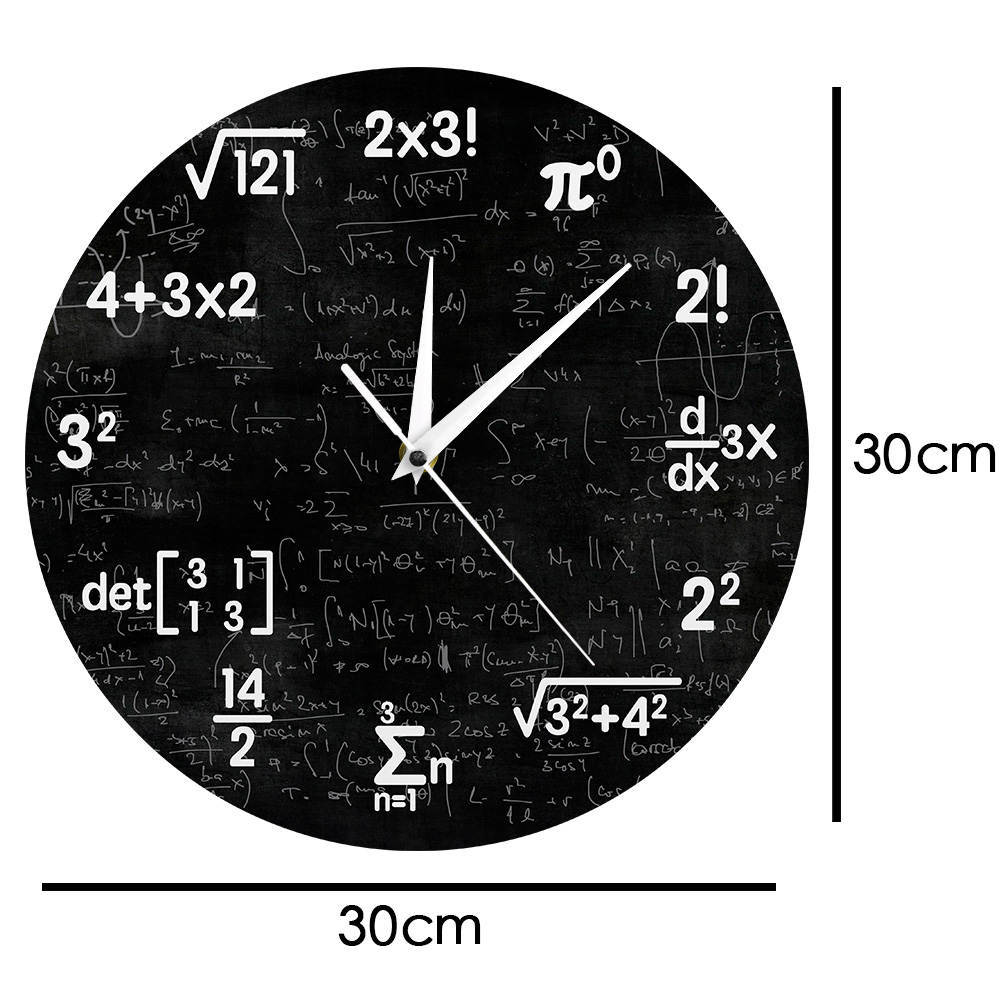 Math Wall Clock Mathematics Clock - Add Style and Functionality to Your Space - Minihomy