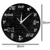 Math Wall Clock Mathematics Clock - Add Style and Functionality to Your Space - Minihomy