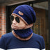 Men's Knitted Wool Hat Casual Warm Bib - Minihomy