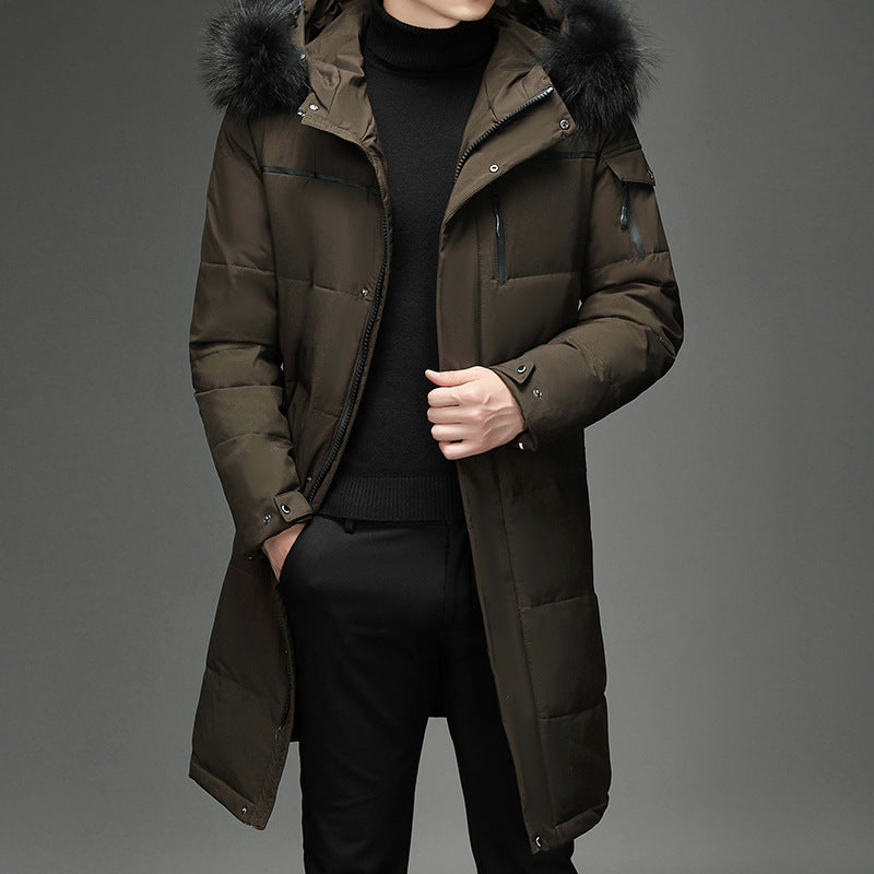 Men's Long Over Knee Down Warm Jacket - Minihomy