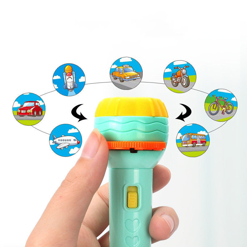 Cartoon Projector Flashlight - 80 Patterns, Creative Kids Toy, Bedtime Stories - Minihomy