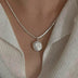 Elegant S925 Sterling Silver Baroque Pearl Necklace - Minihomy