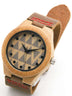 Casual Business Bamboo Leather Strap Watch - Minihomy