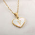 26 Letter Heart-shaped Necklace White Shell Love Clavicle Chain Necklace For Women - Minihomy