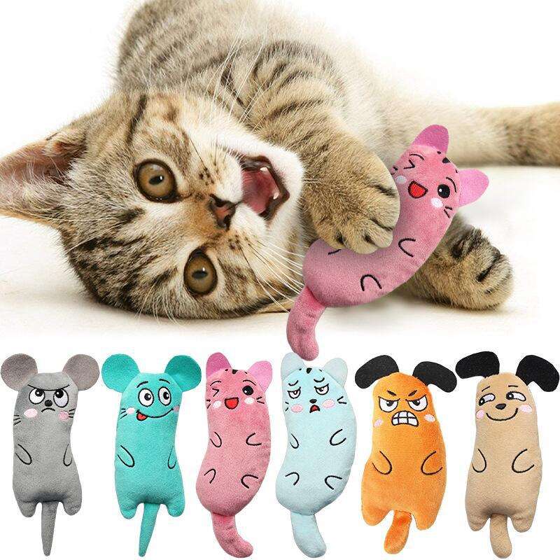 Cat Pet Plush Embroidered Mint Toys - Minihomy