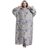 Fleece Hooded Wearable Blanket Sweatshirt - Minihomy