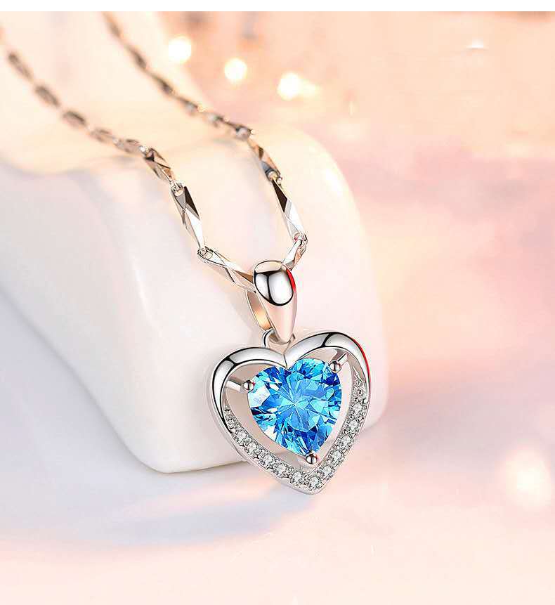 925 Heart-shaped Rhinestones Personalized Necklace For Women: A Symbol of Elegance and Romance - Minihomy