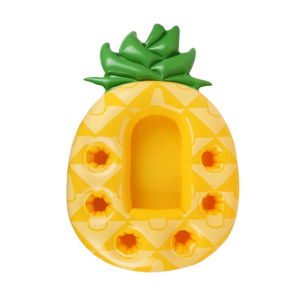 Inflatable Cup Holder Pineapple Drink Holder Swimming Pool Float Bathing Pool Toy - Minihomy