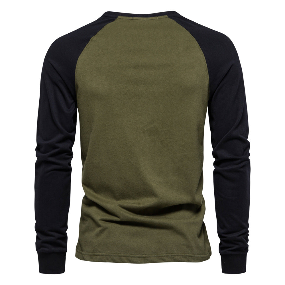 Men's Sleeve Stitching T-shirt Top - Minihomy