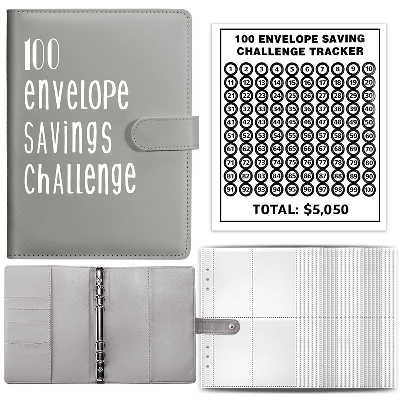 Couple Challenge Save Money Deposit And Savings Journal Book Loose-leaf Binder - Minihomy