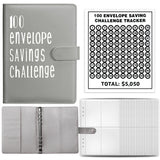 Couple Challenge Save Money Deposit And Savings Journal Book Loose-leaf Binder - Minihomy