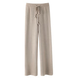 Women's Autumn And Winter Drape Knit Wide-leg Pants