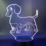 Dachshund 3D Night Light Desk USB Battery Decorative Light - Minihomy