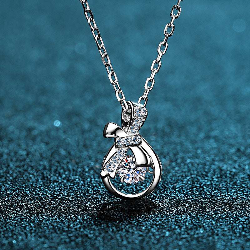 Exotic XDY925 Sterling Silver Pendant Smart Purse Moissanite Necklace - Minihomy