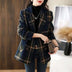 Coat Slimming Retro Plaid Patchwork Wool Female Suit - Minihomy