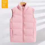 Plus Size Down Vest Stand Collar Waistcoat - Minihomy